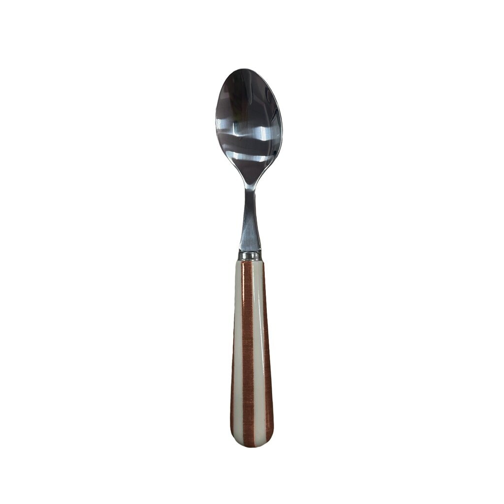 Tea Spoon Stripes Mocha/Ivory