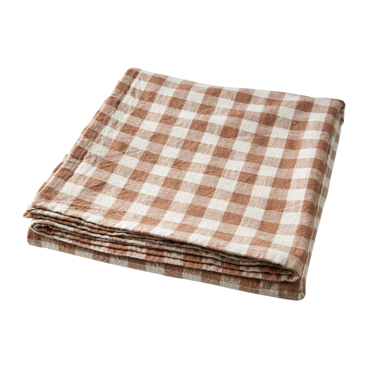 Table Cloth Ingrid Rust Brown/Ivory