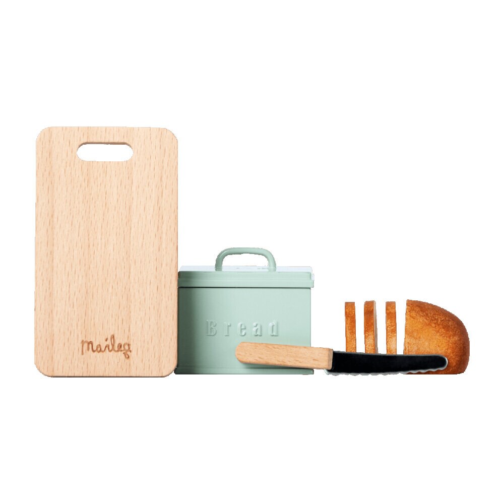 Miniature Bread Box w. Cutting Board & Knife