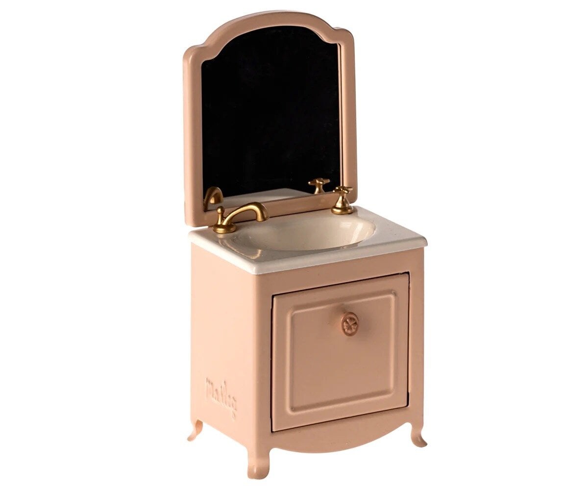 Cabinet w. Sink & Mirror Pink