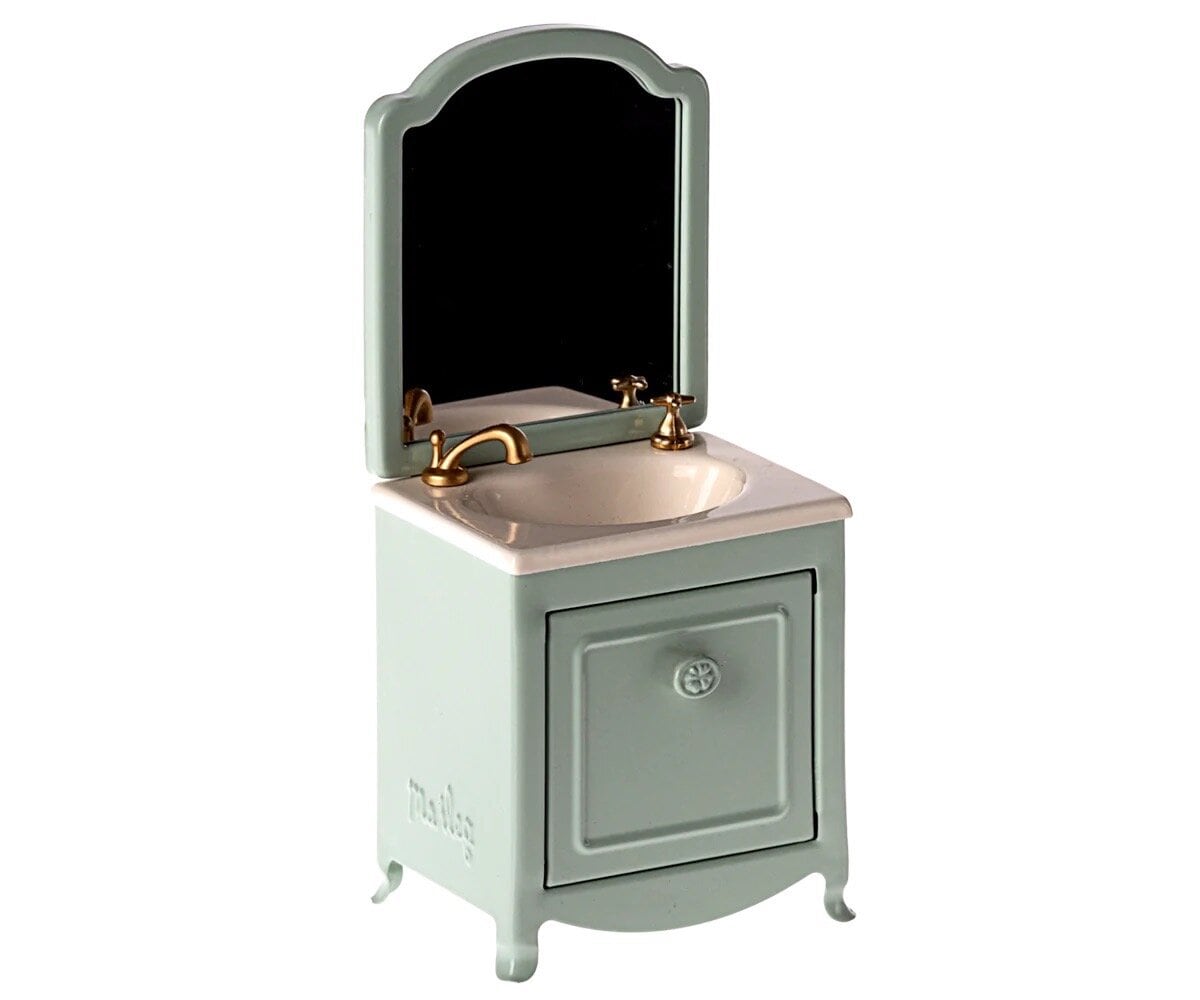 Cabinet w. Sink & Mirror Green