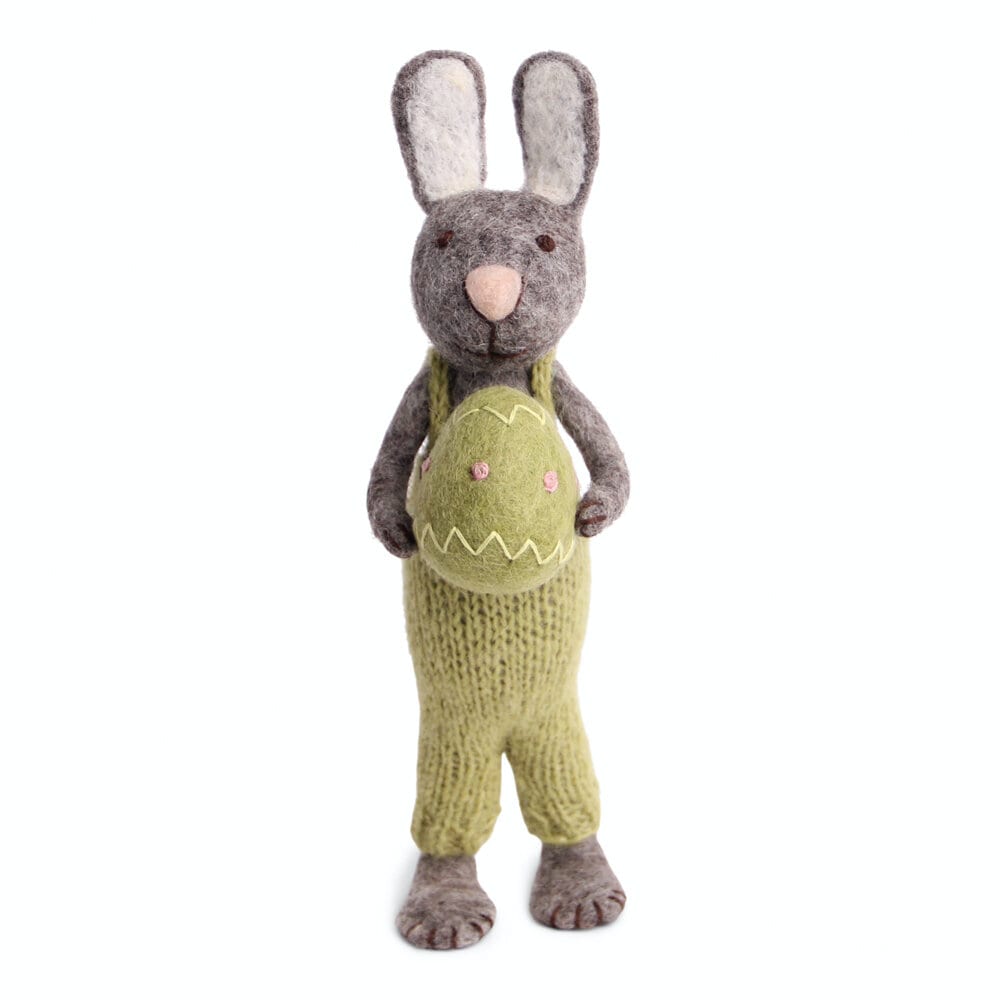 Big Grey Bunny w. Pants and Egg
