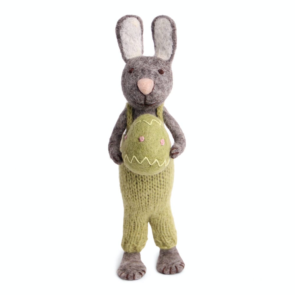 Big Grey Bunny w. Pants and Egg