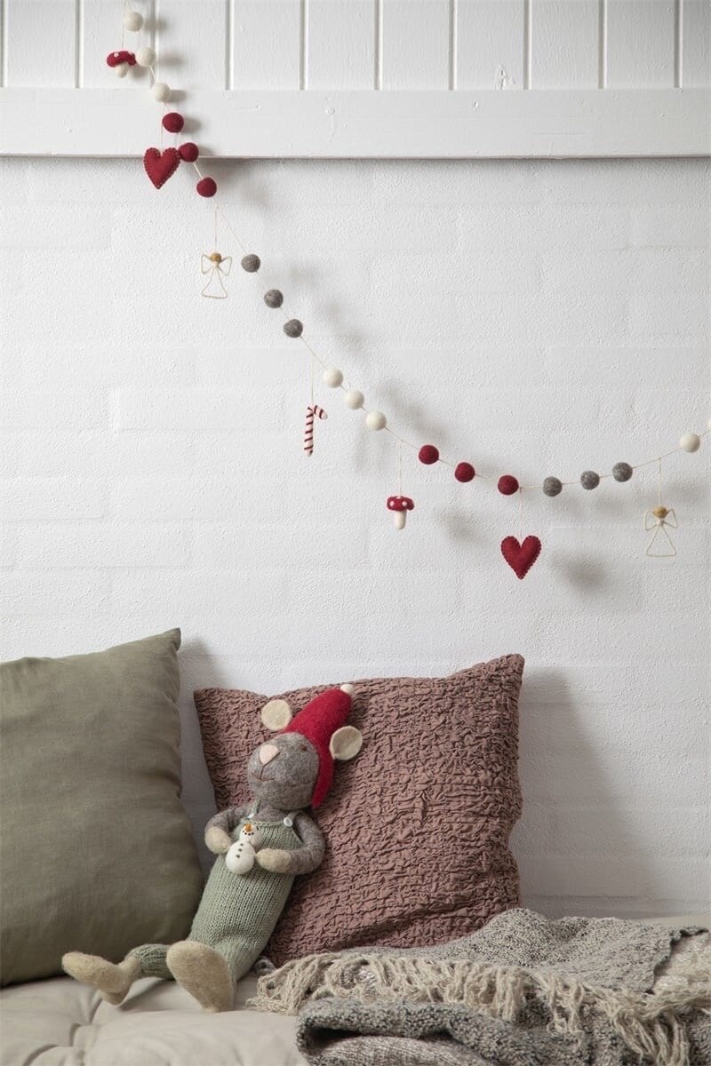 Garland w. Felted Ornaments Christmas