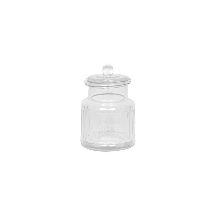 Glass Jar Gustav Ribbed Small