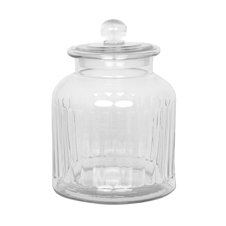 Glass Jar Gustav Ribbed Large