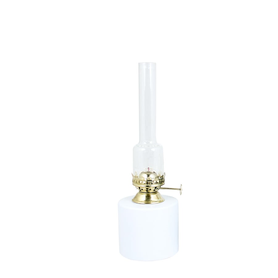 Kerosene Lamp Straight White Small