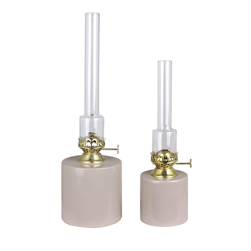 Kerosene Lamp Straight Beige Small