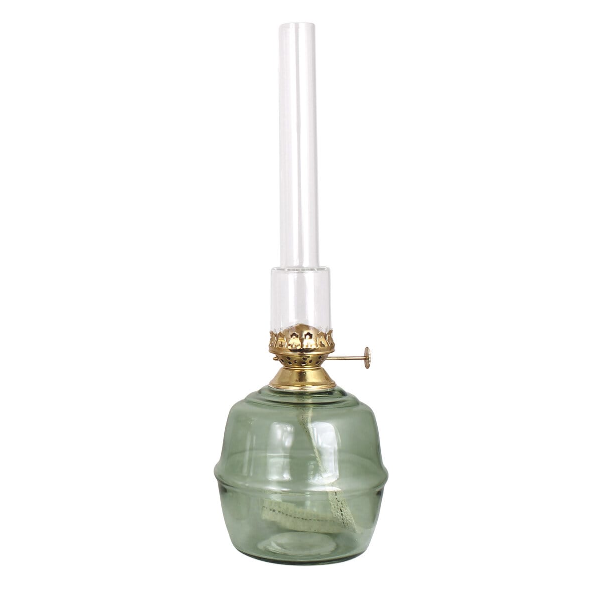 Kerosene Lamp Majken Green Brass Large