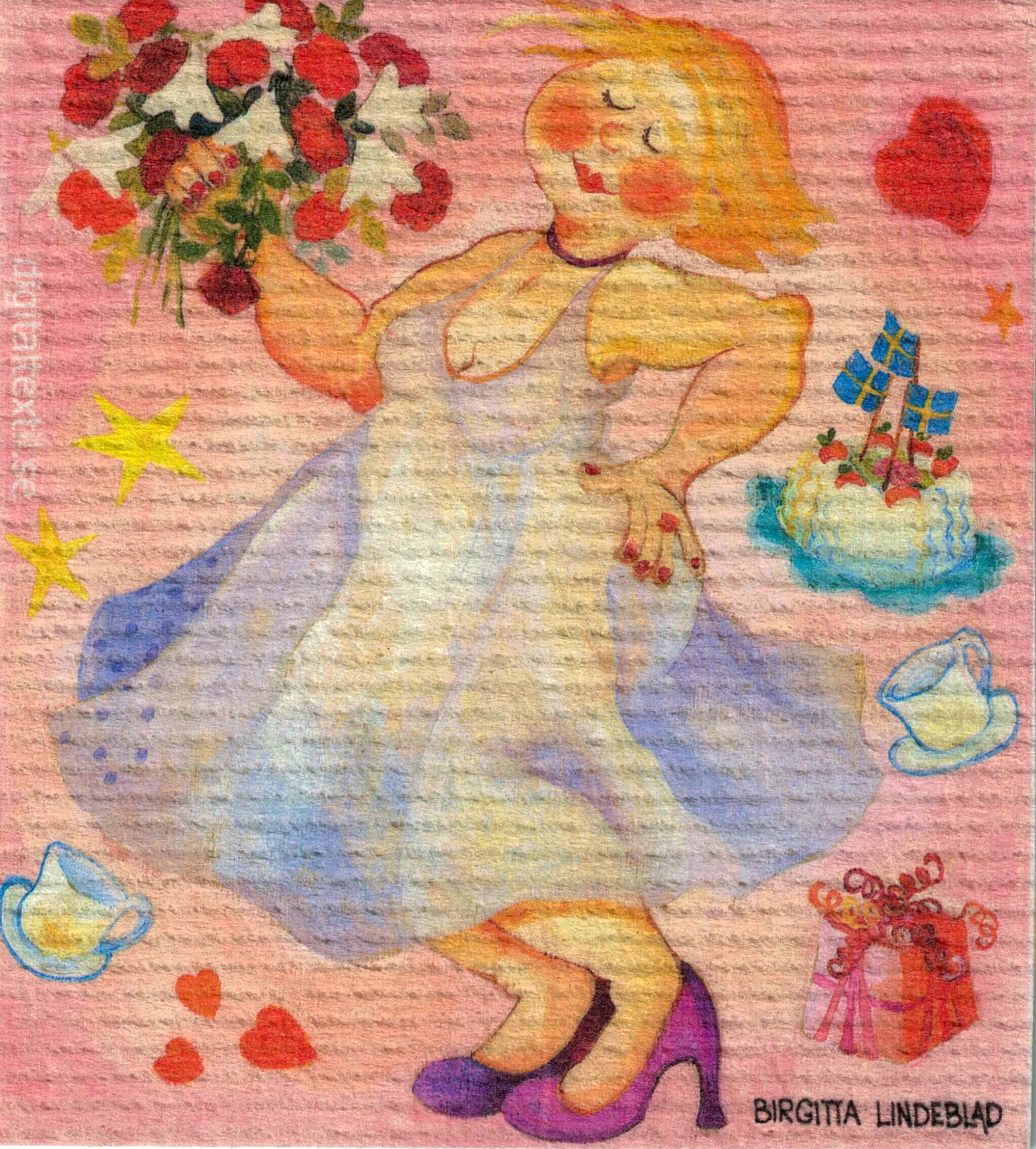 Dishcloth Congratulations Birgitta Lindeblad