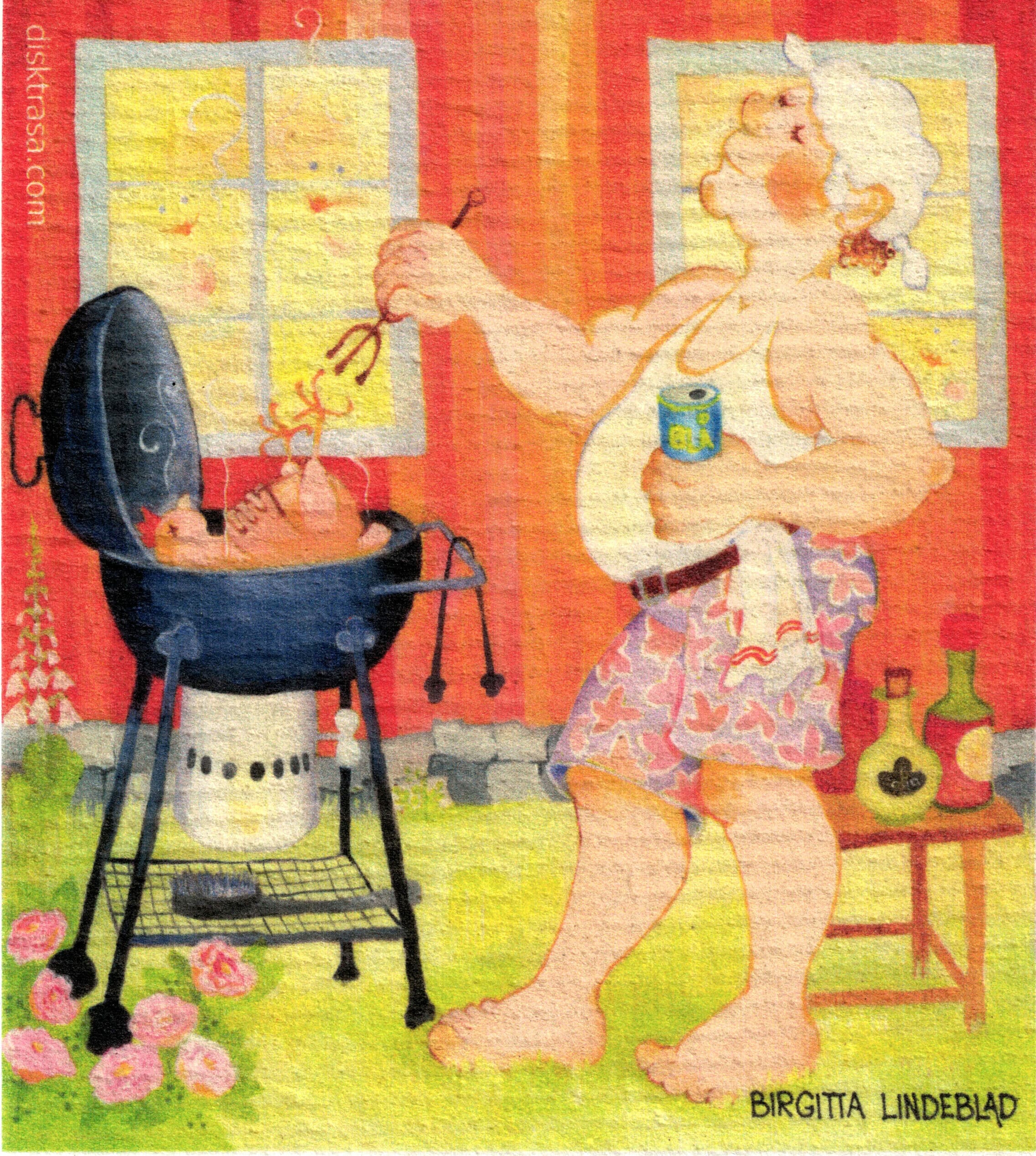Dishcloth BBQ Master Birgitta Lindeblad