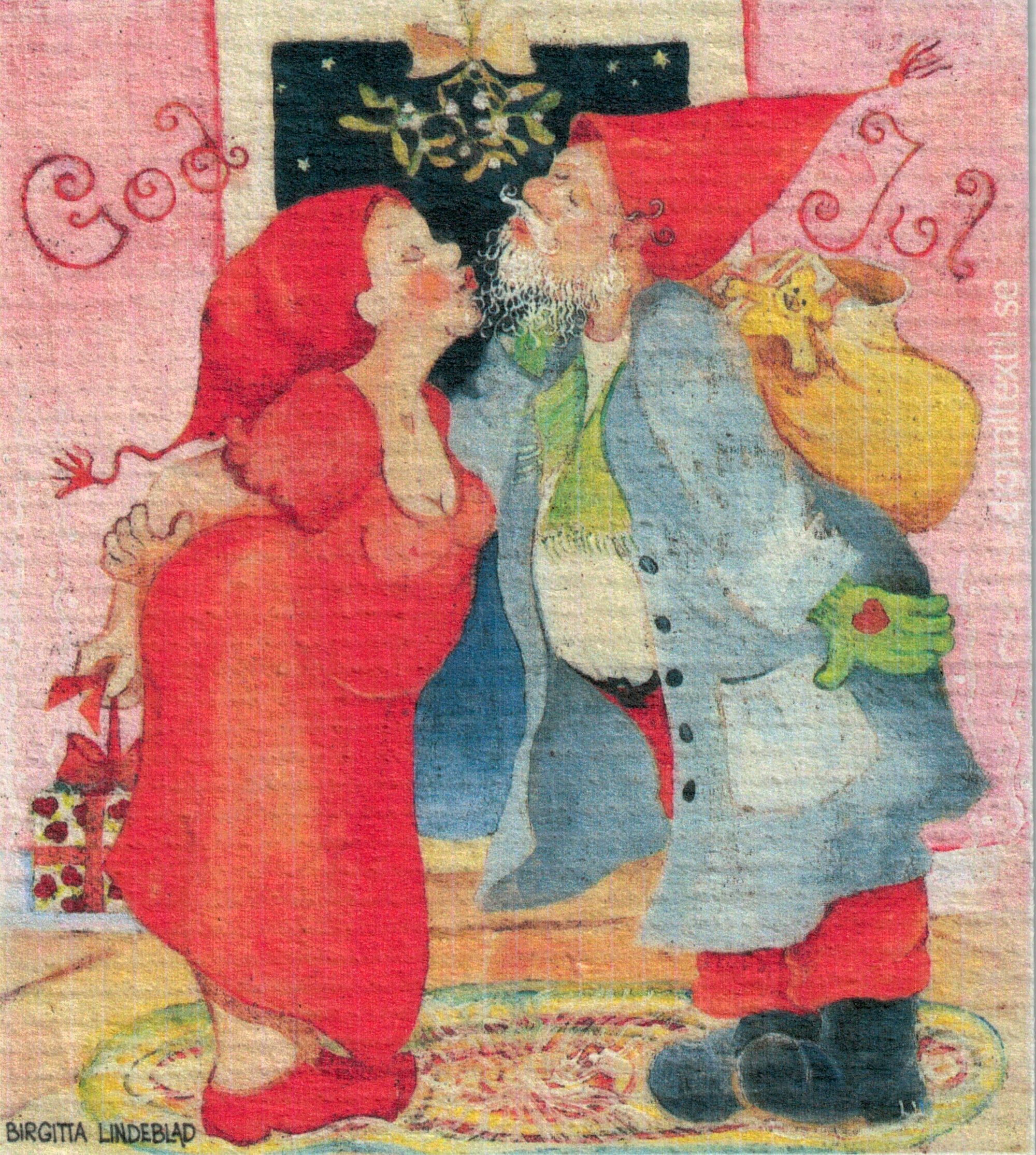 Dishcloth Under the Mistletoe Birgitta Lindeblad