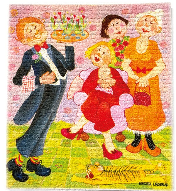 Dishcloth The Countess & The Butler Birgitta Lindeblad