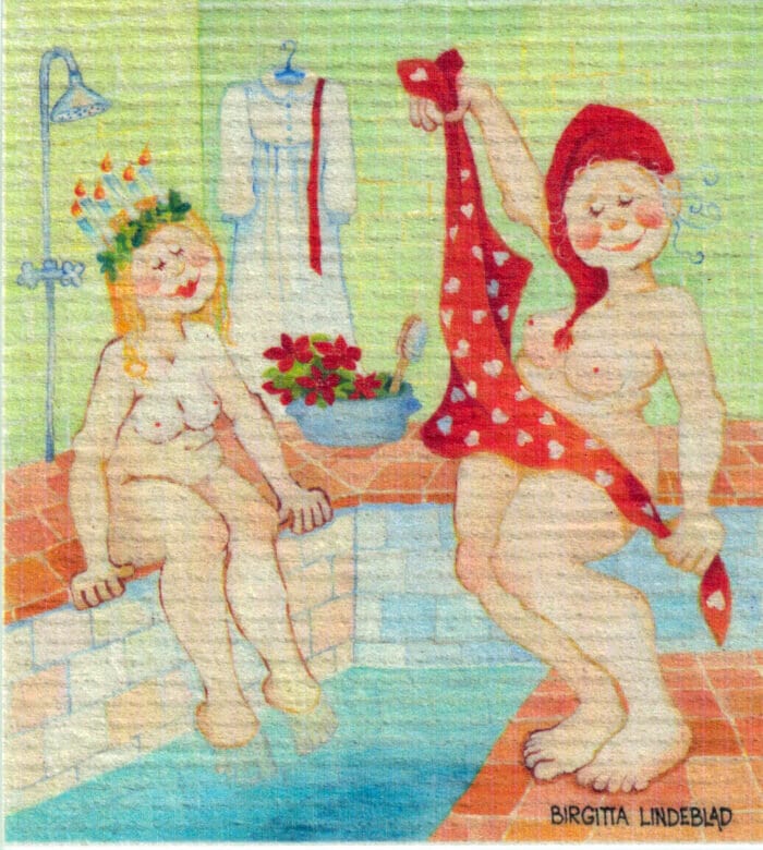 Dishcloth Christmas Spa Birgitta Lindeblad