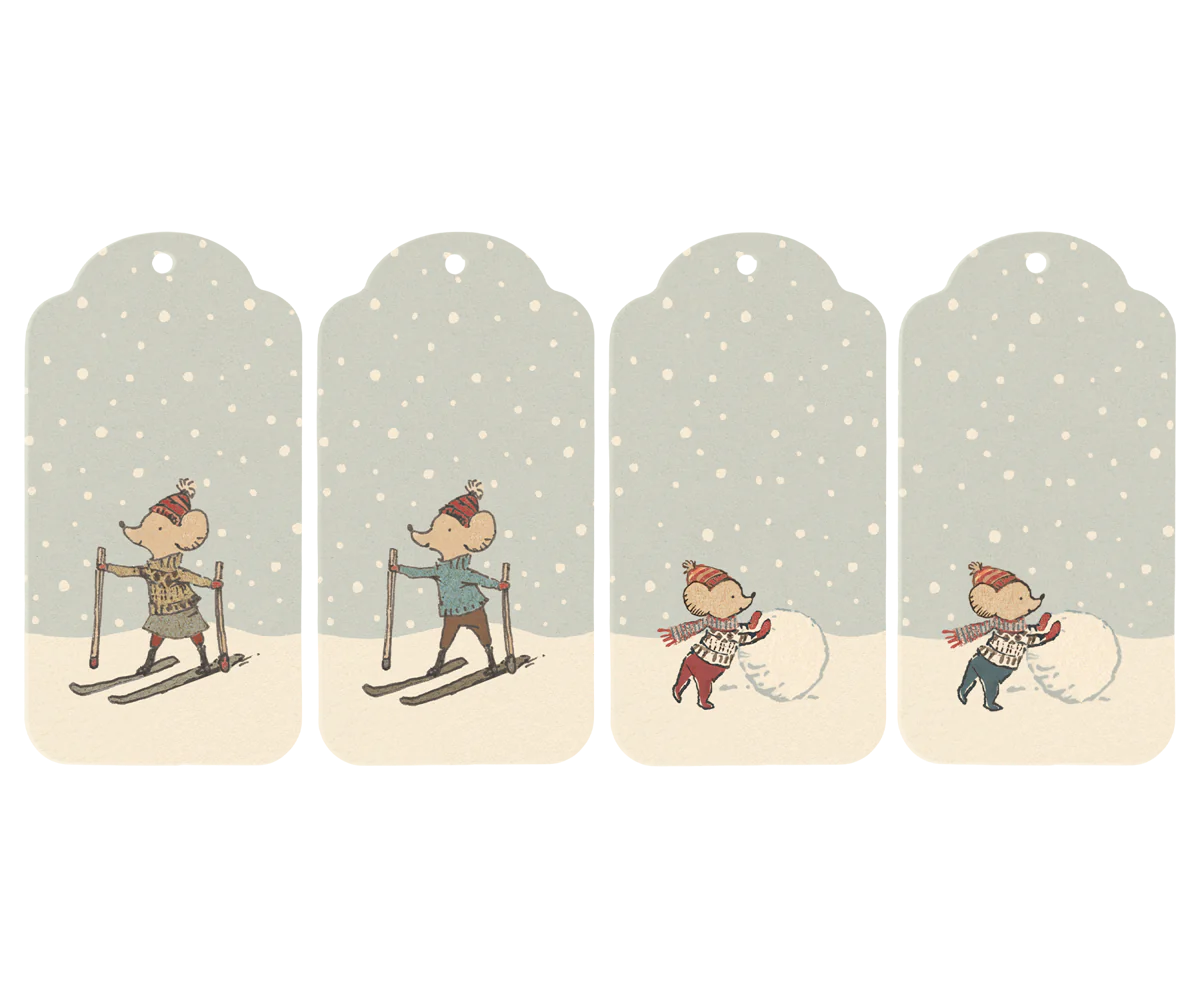 Gift Tags Winter Mice
