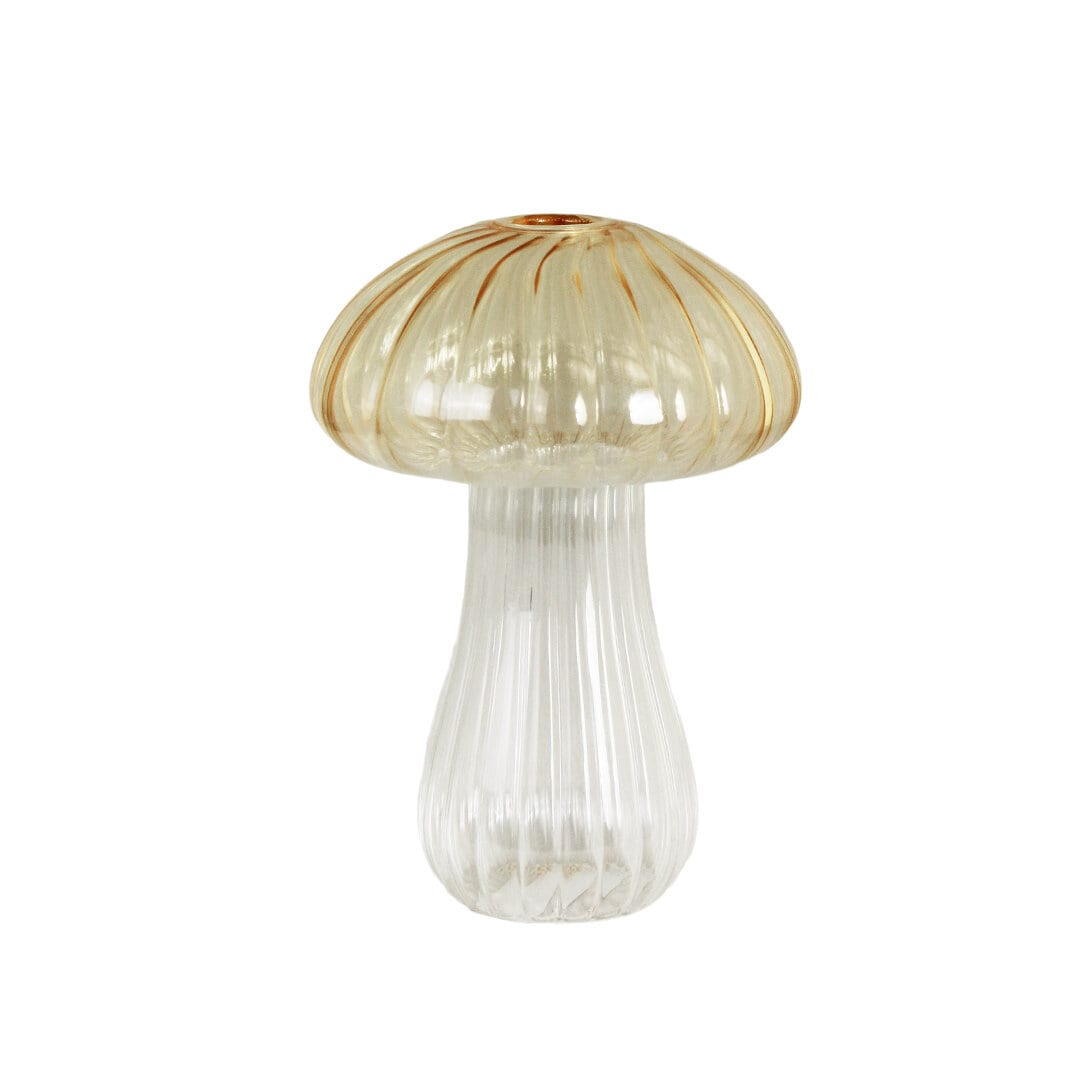 Decorative Vase Mushroom Yellow Tall