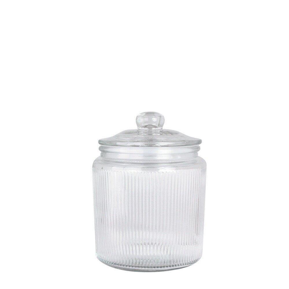 Glass jar Arvid w. lid small