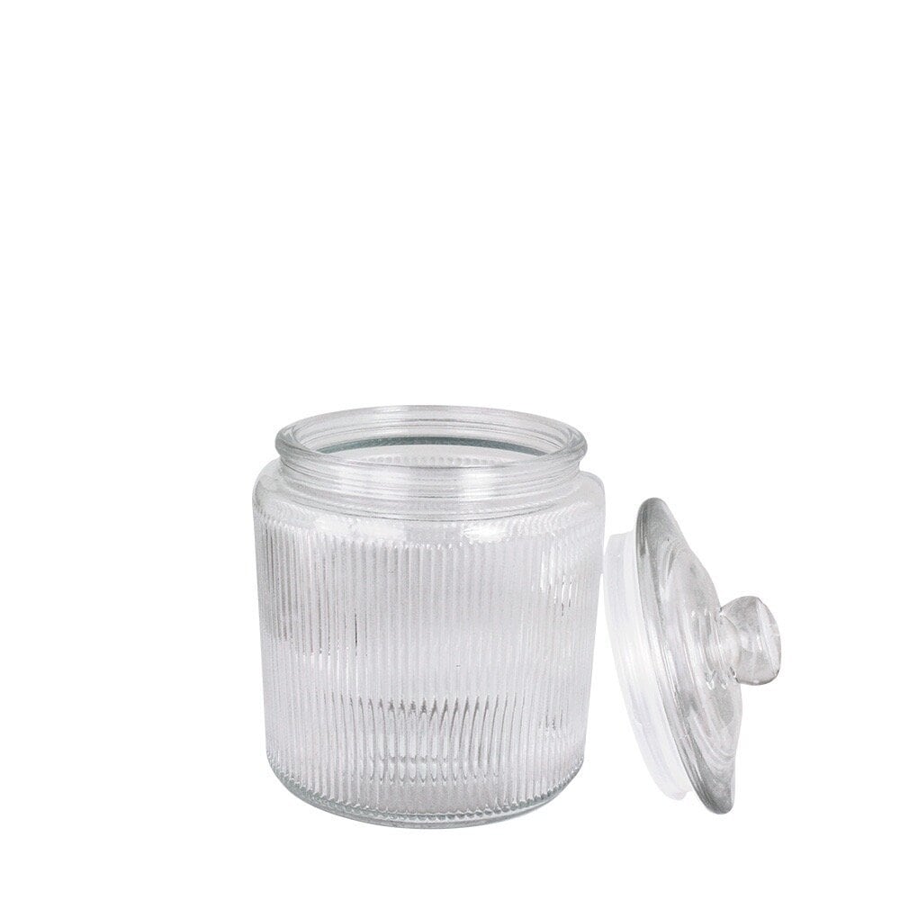Glass jar Arvid w. lid small