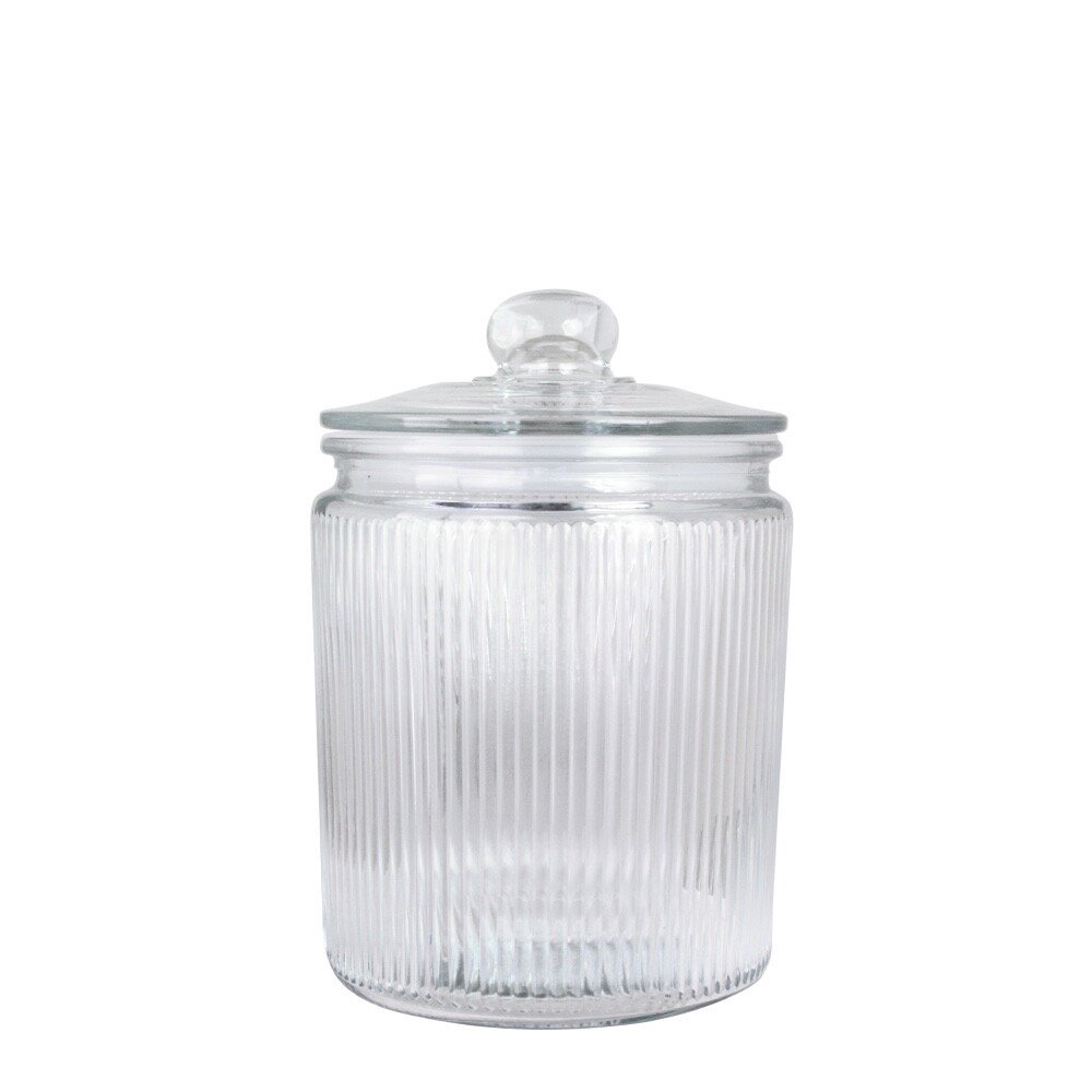 Glass jar Arvid w. lid medium