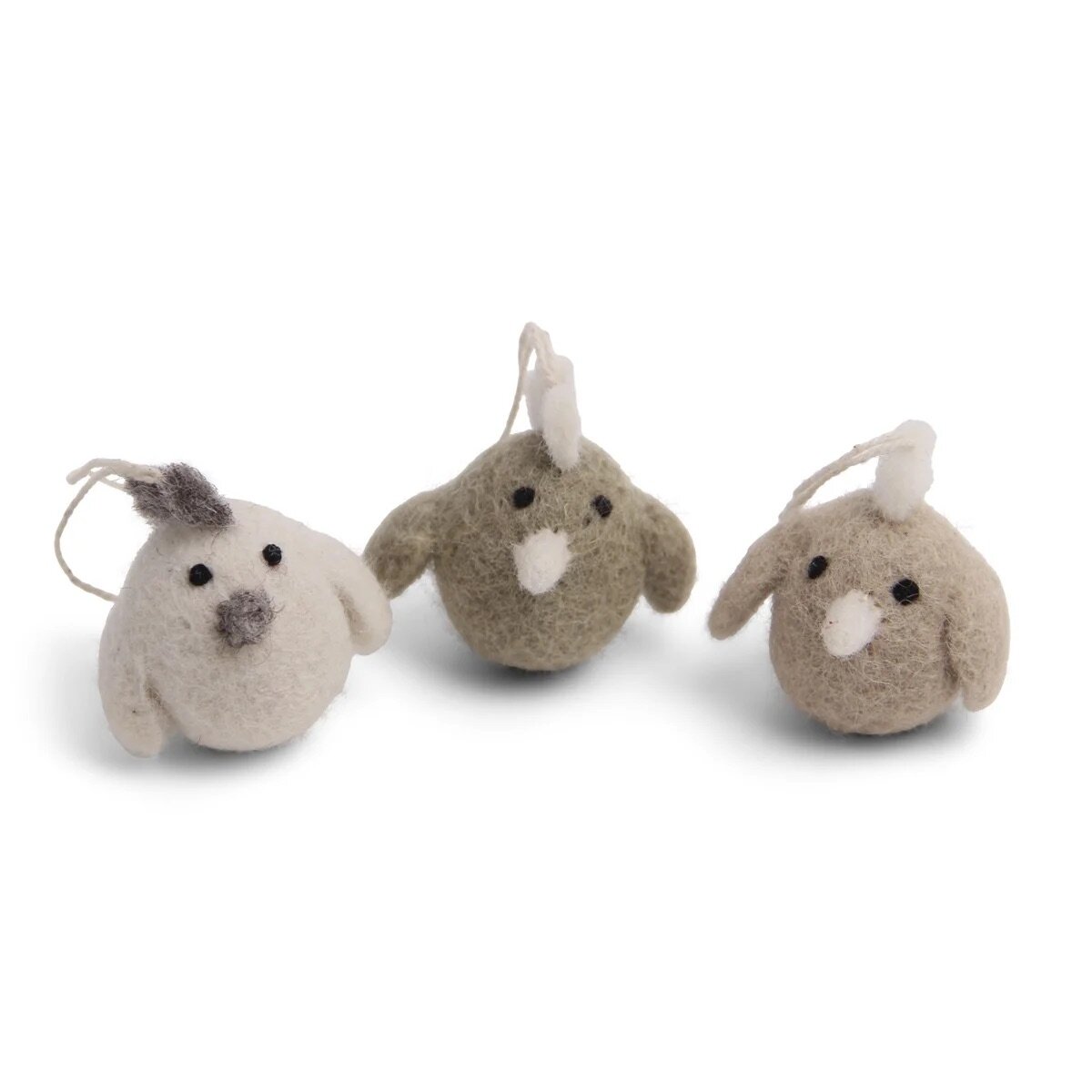 Mini Rooster Beige Set of 3