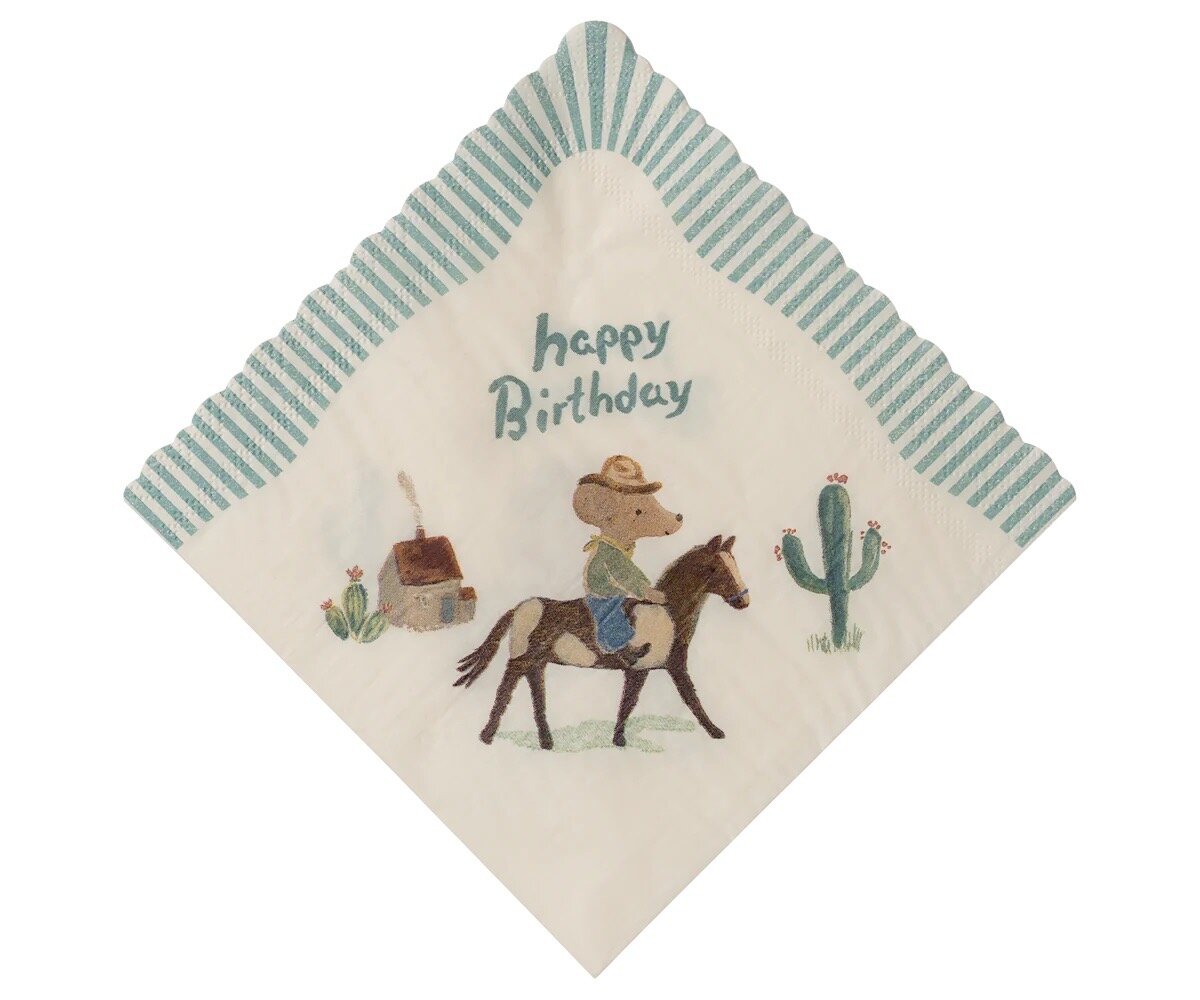Napkin Happy Birthday Blue