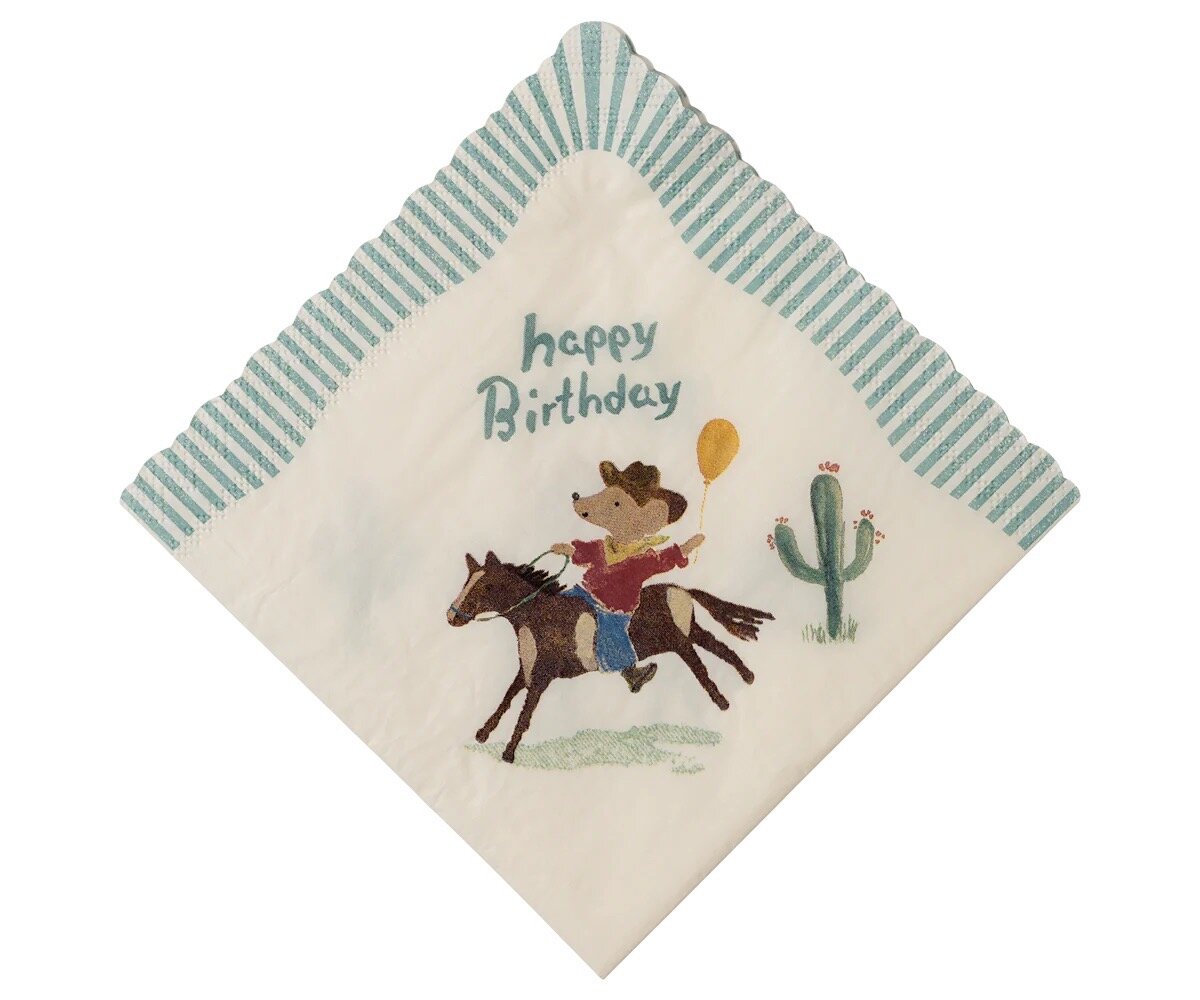Napkin Happy Birthday Blue