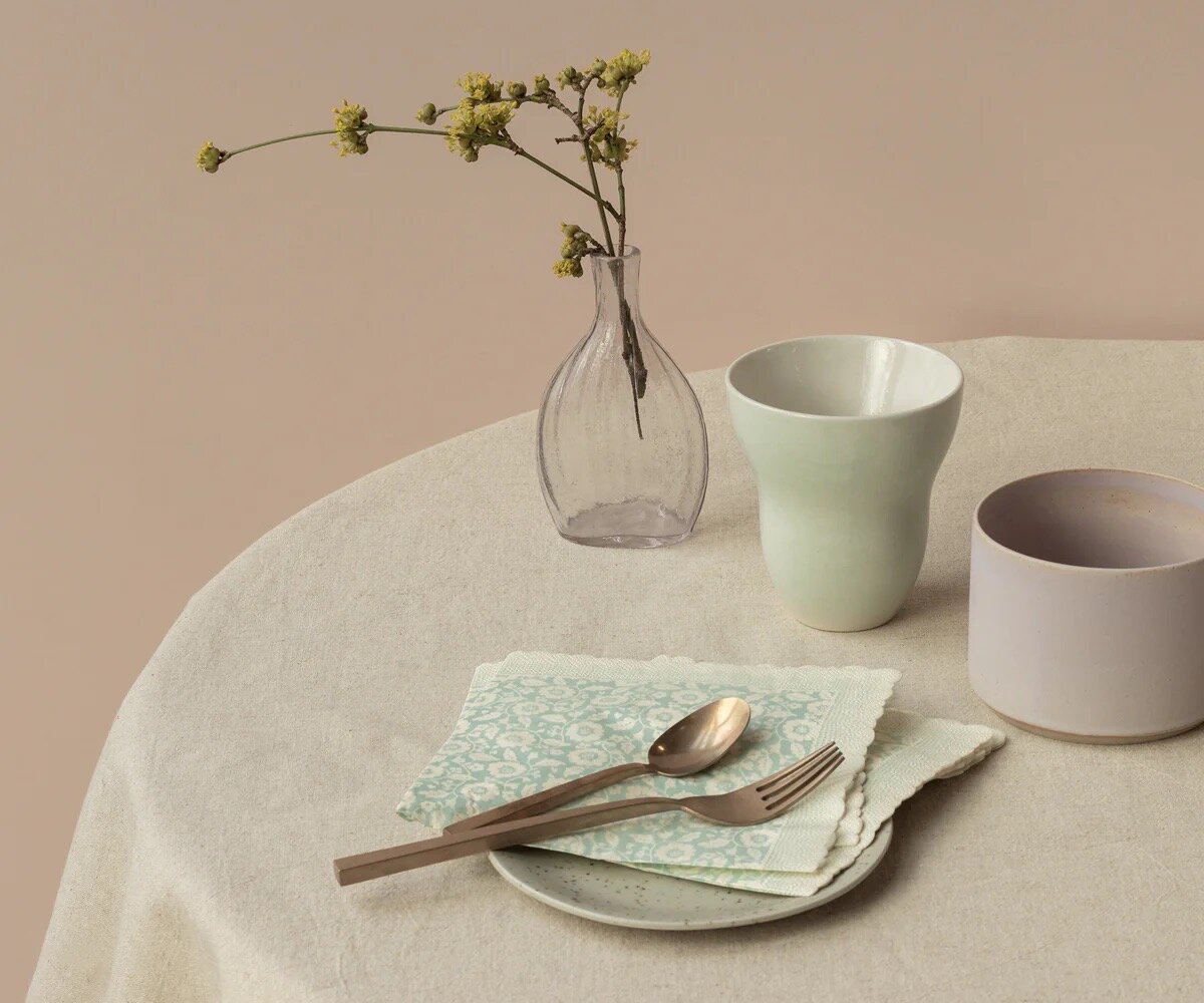 Napkin Flowers Mint