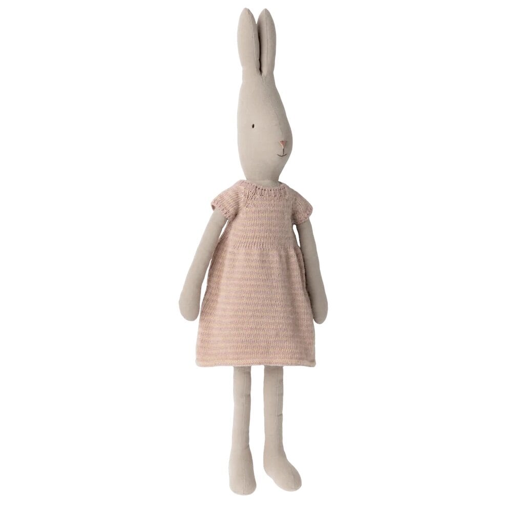 Rabbit Size 4 w. Pink Knitted Dress