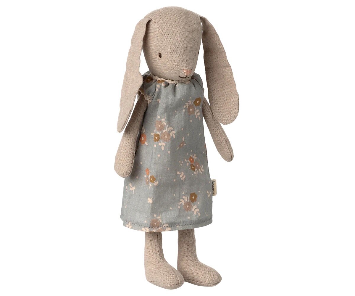 Rabbit Size 1 Dress Flowers Blue