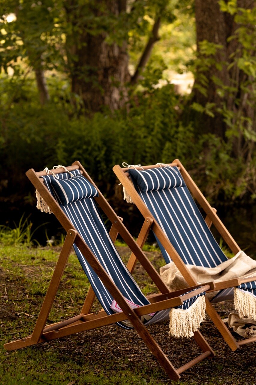 Deck Chair August Stripe Blue/White