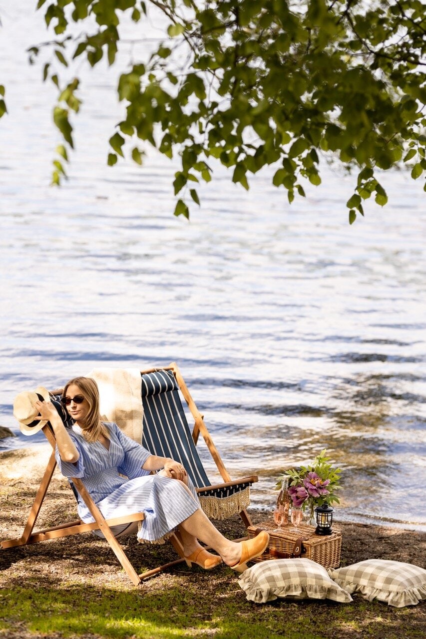 Deck Chair August Stripe Blue/White