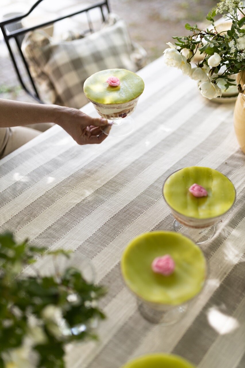 Table Cloth Ida Stripe Beige/White