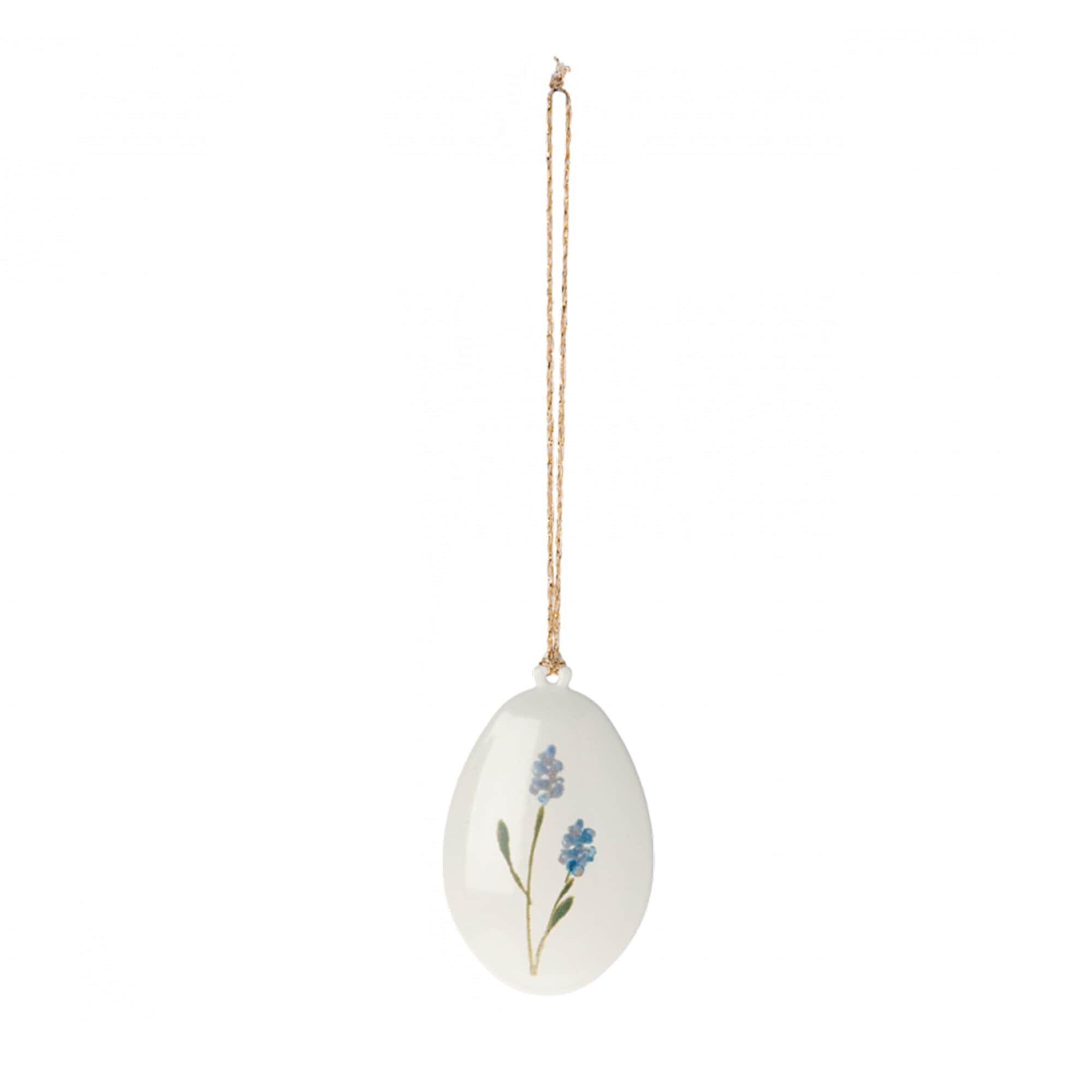 Ornament Easter Egg Blue Plain