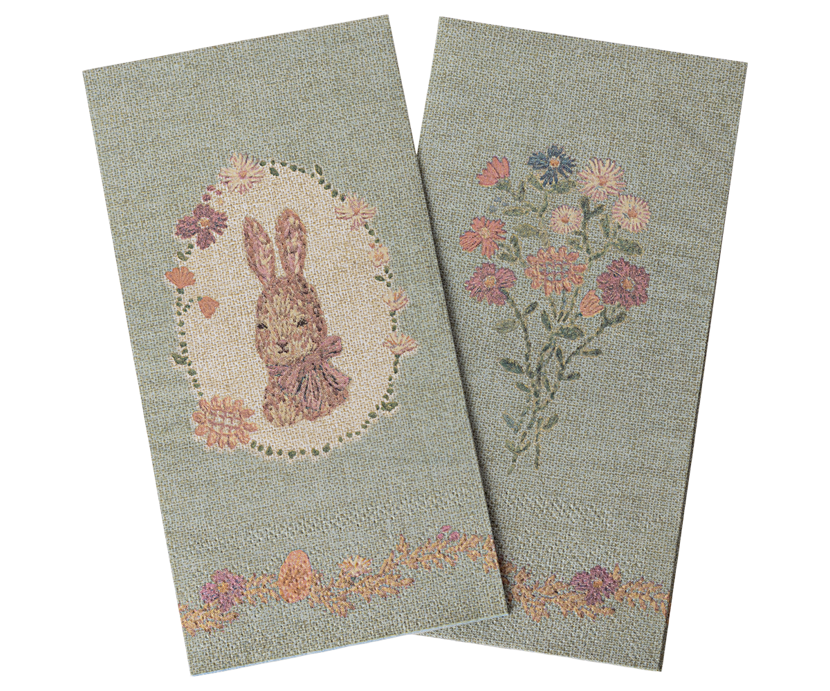 Napkin Lapin de Pâques Blue