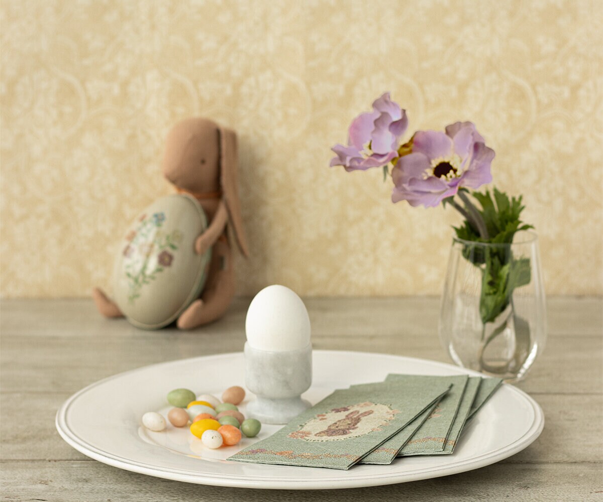 Napkin Lapin de Pâques Blue
