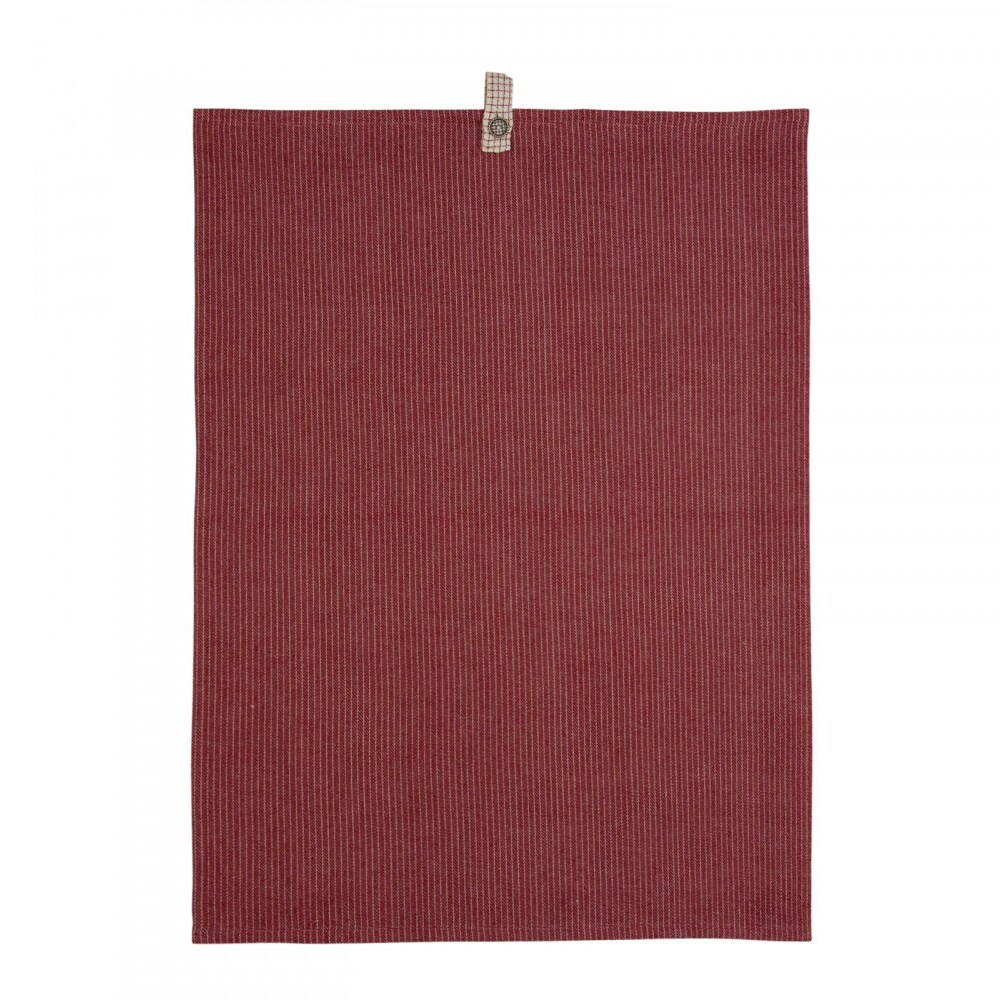Tea Towel Charlie Red/Linen