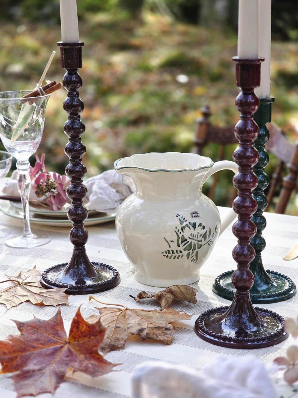 Large Jug Marion Flower Green