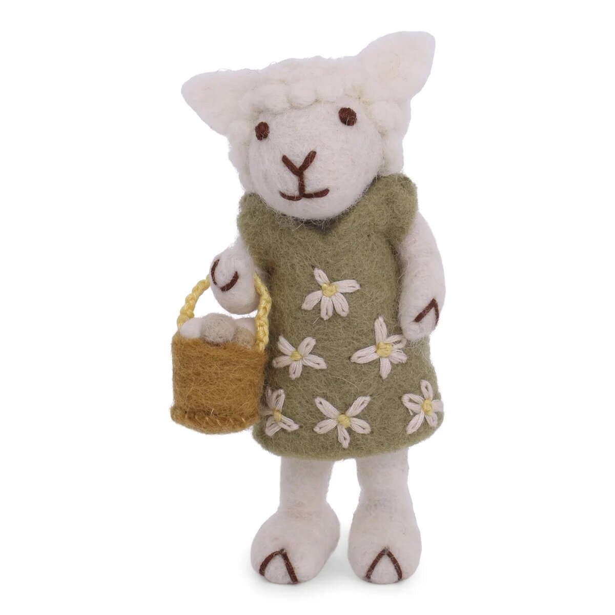 White Sheep w. Dress & Egg Basket