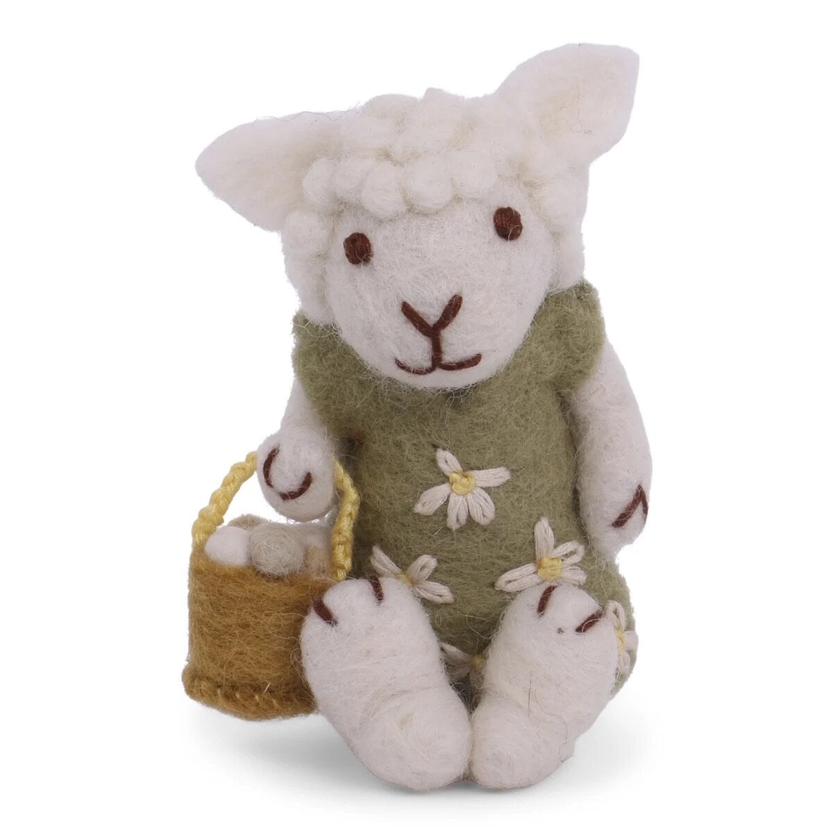 White Sheep w. Dress & Egg Basket