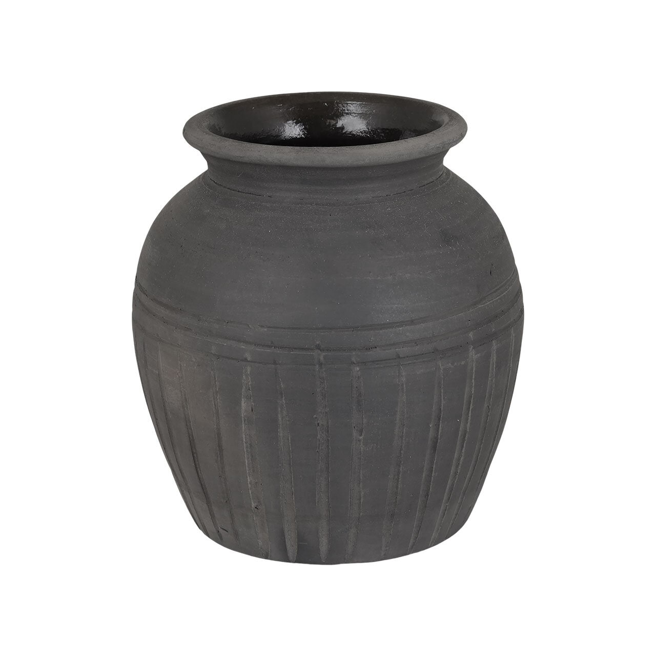 Vase Florian Earthenware Black