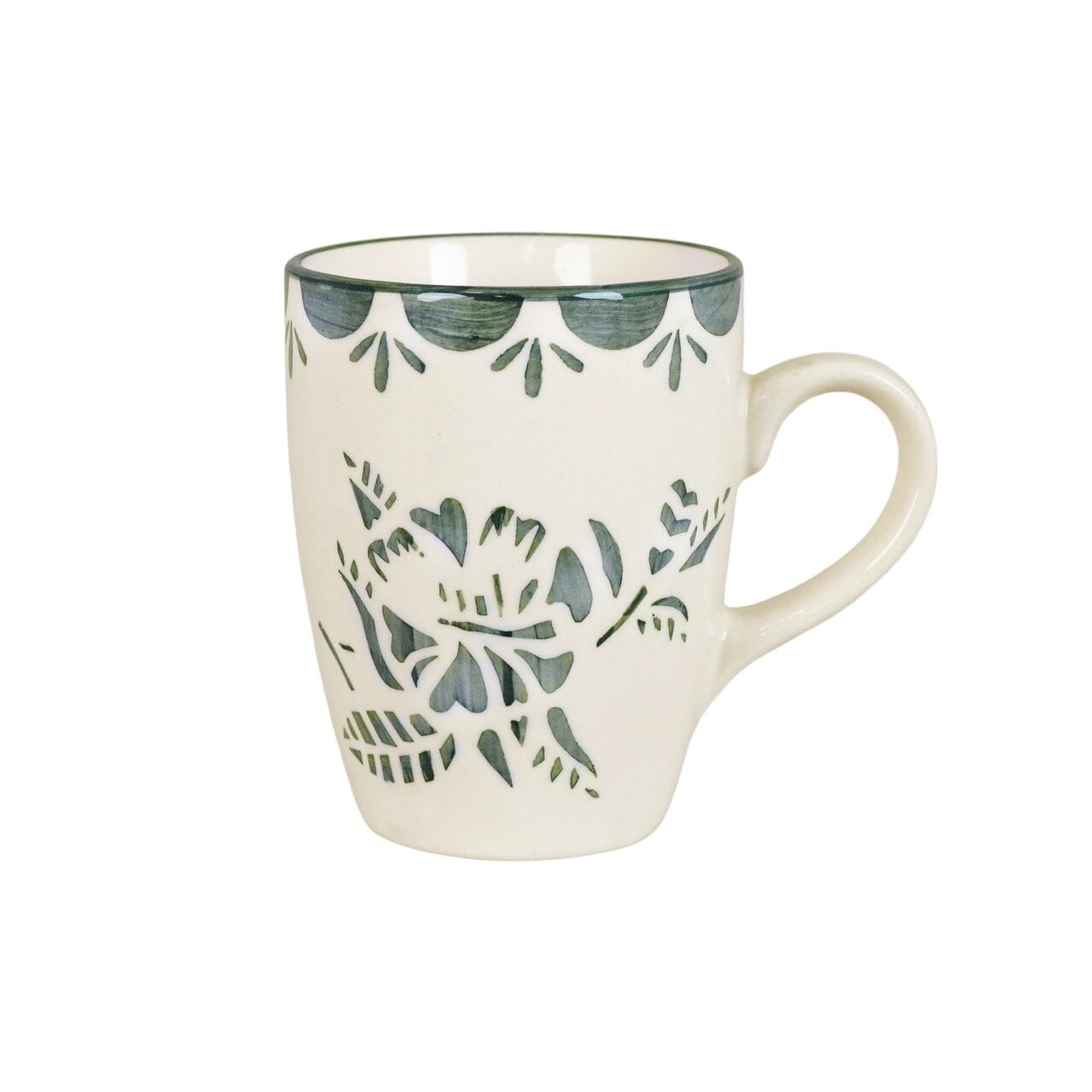 Mug w. Handle Marion Flower Green