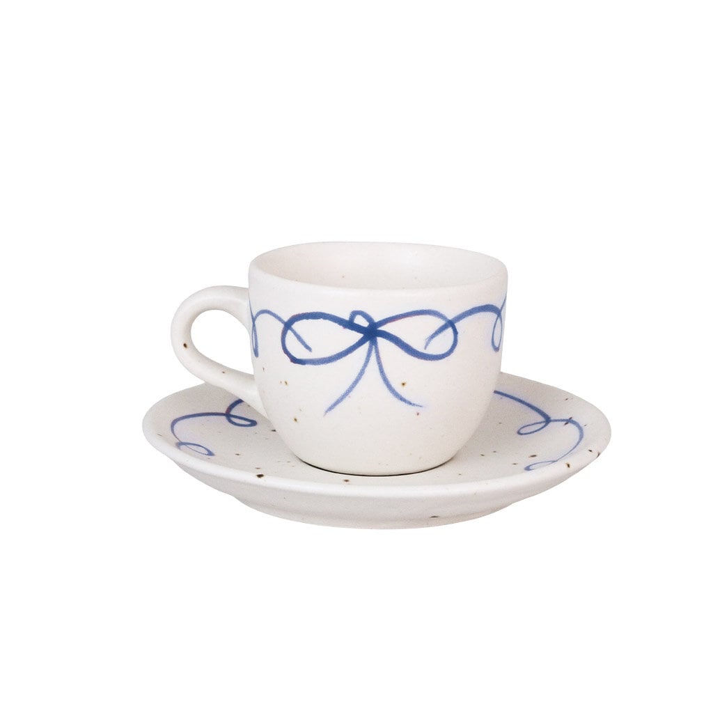 Cup w. Saucer Viola Bow Blue