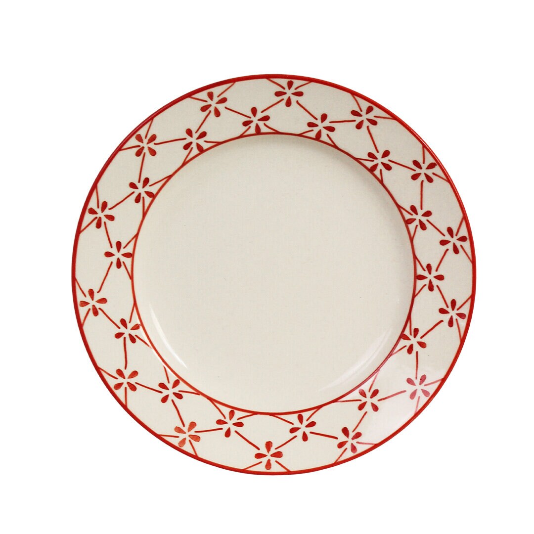 Small Plate Marion Clover Red