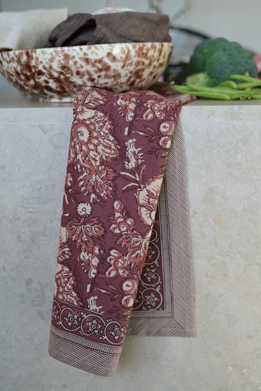 Kitchen Towel Sonia Burgundy