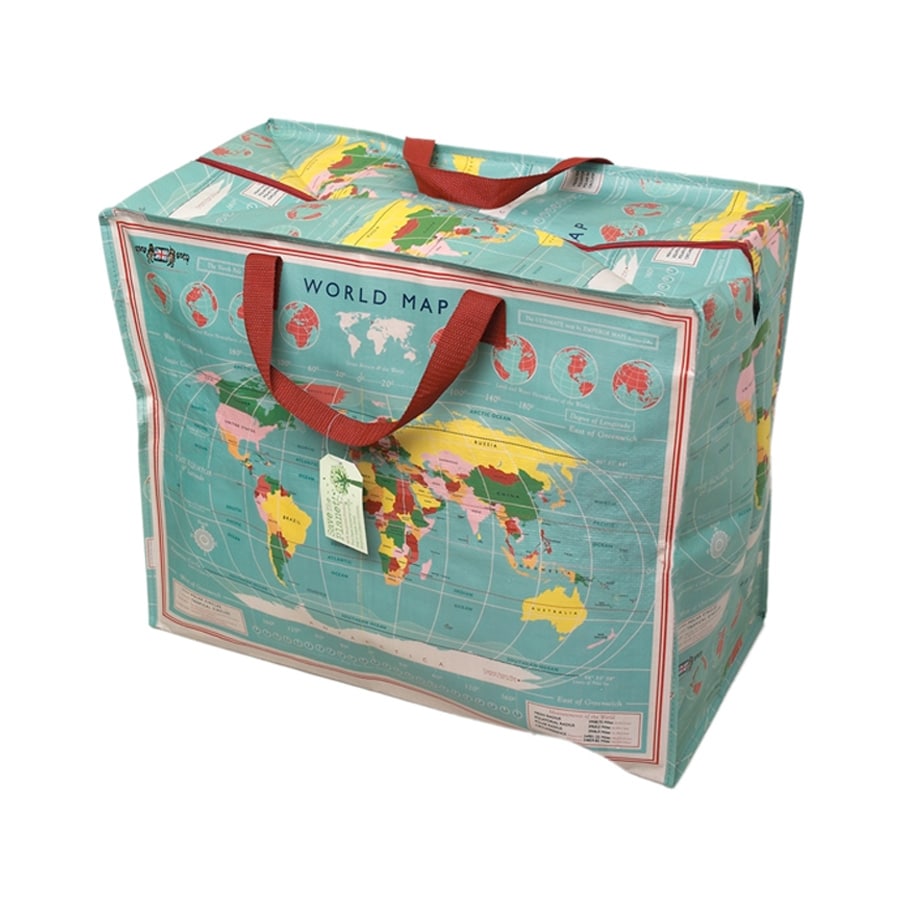 World Map Jumbo Storage Bag