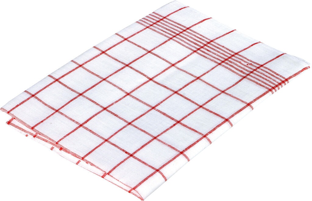 Dish Towel Red Checkered