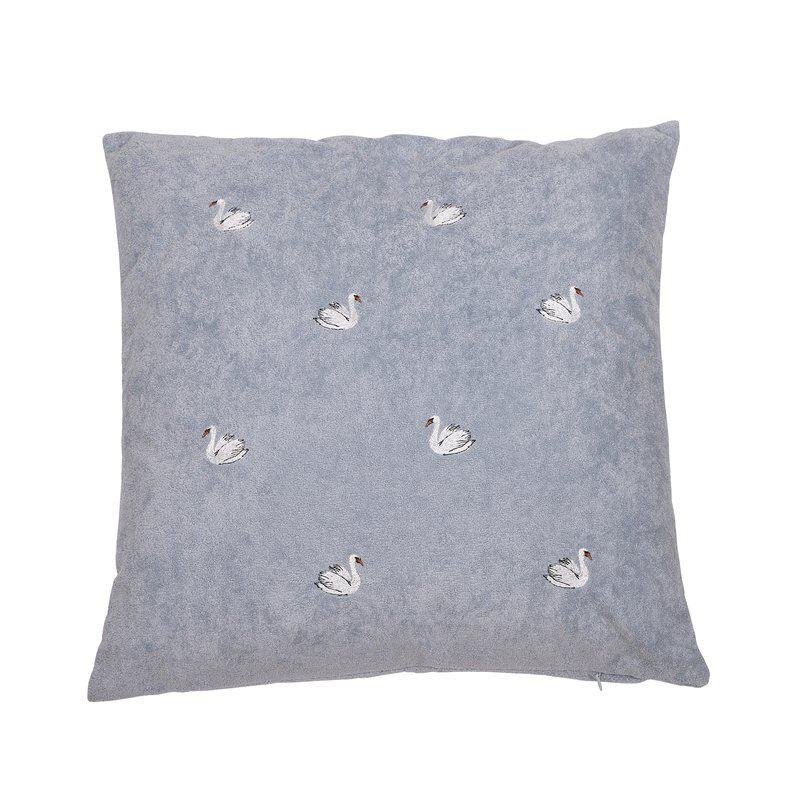 Cushion Cover Swan Light Blue