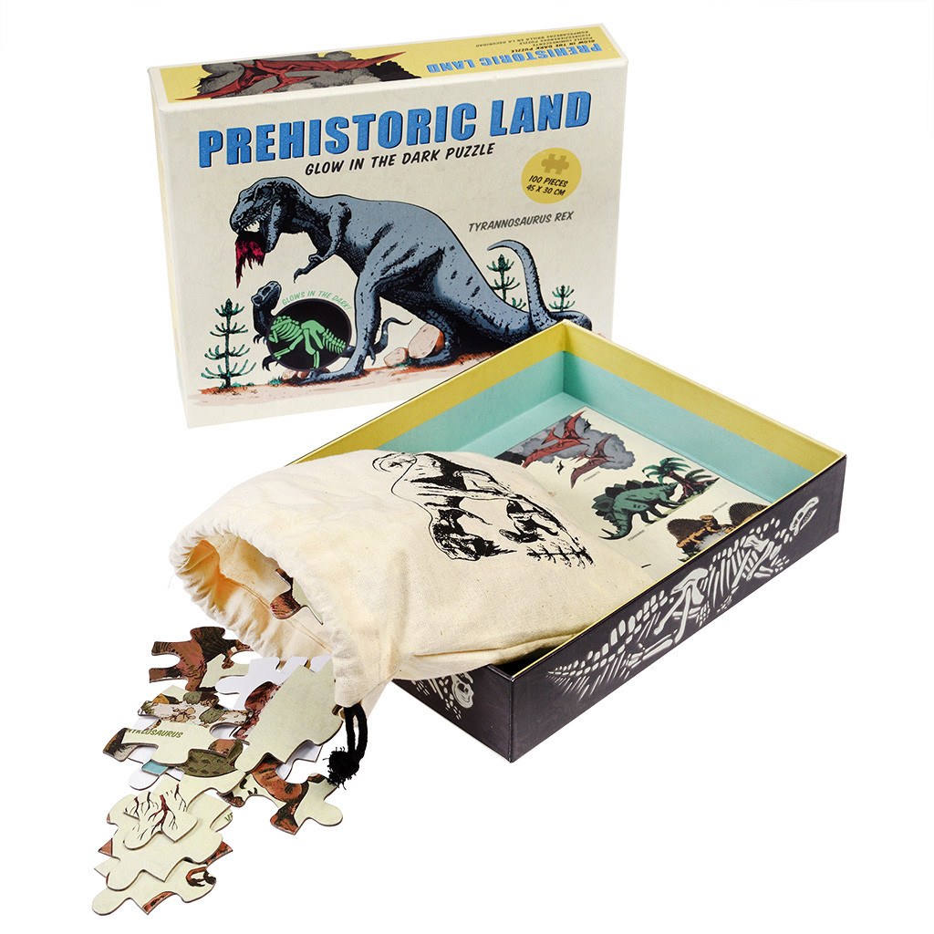 Prehistoric Land Glow In The Dark Puzzle (100 Pc)