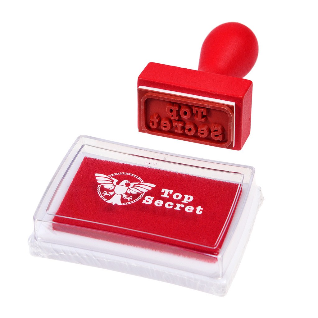 Top Secret Stamp And Ink Set