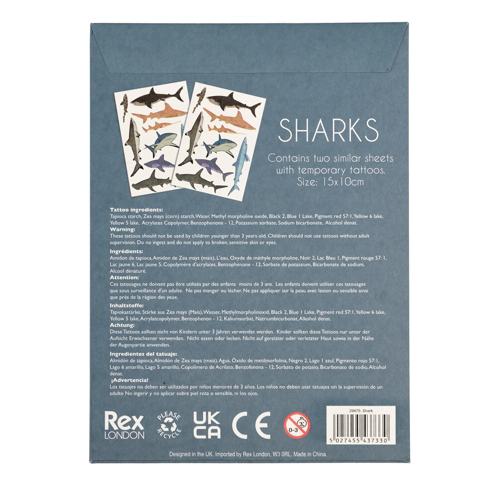 Shark Temporary Tattoos